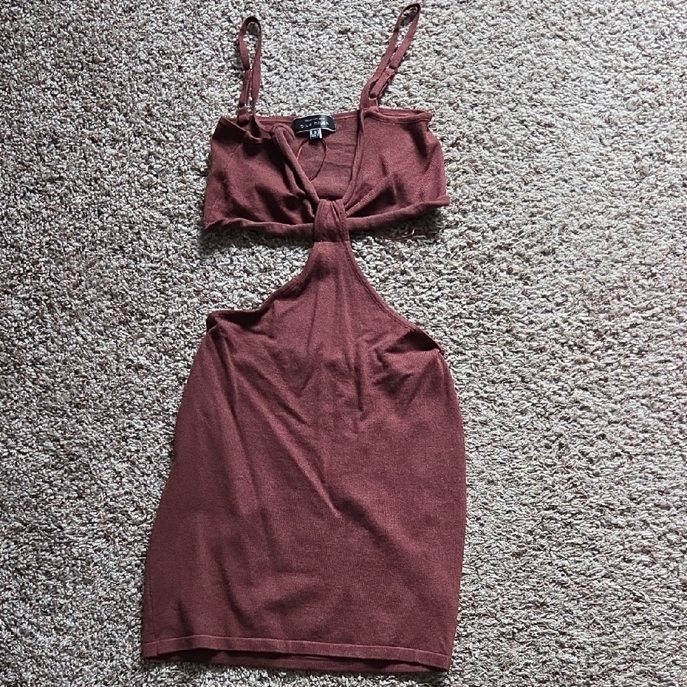 Brown Cut-Out Dress